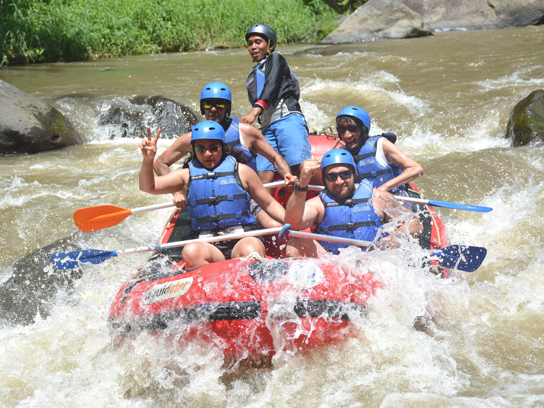 Ayung River white water rafting adventure near Ubud, Bali