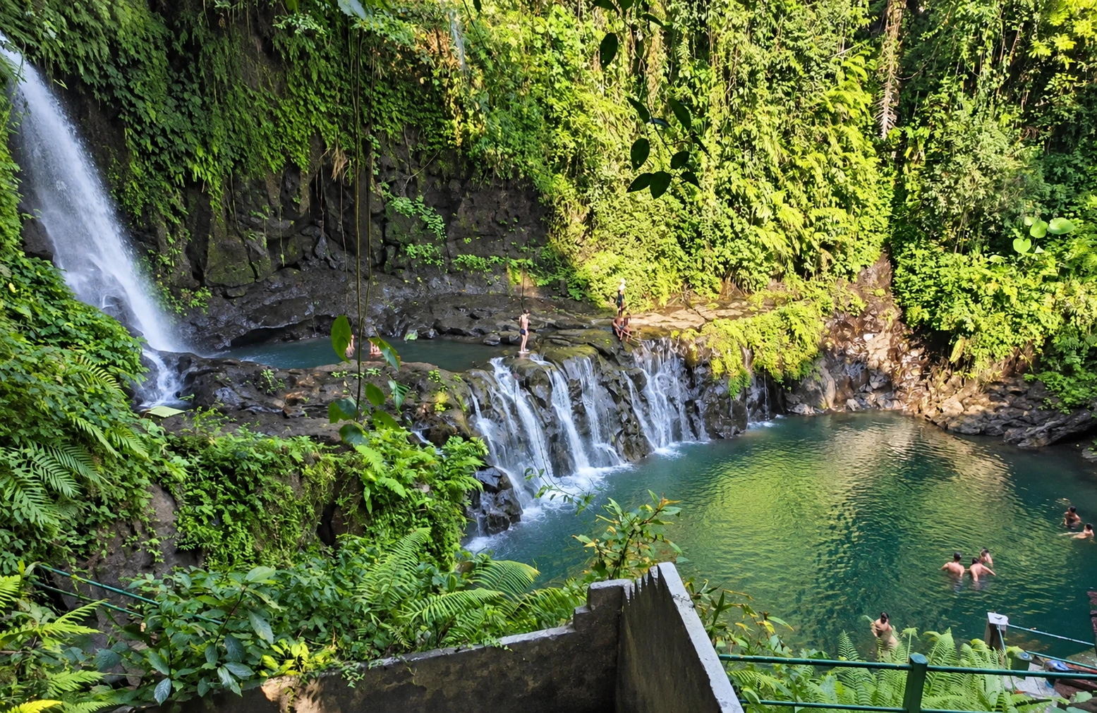 Taman Sari Waterfall and its natural swimming pool near Ubud, Bali
