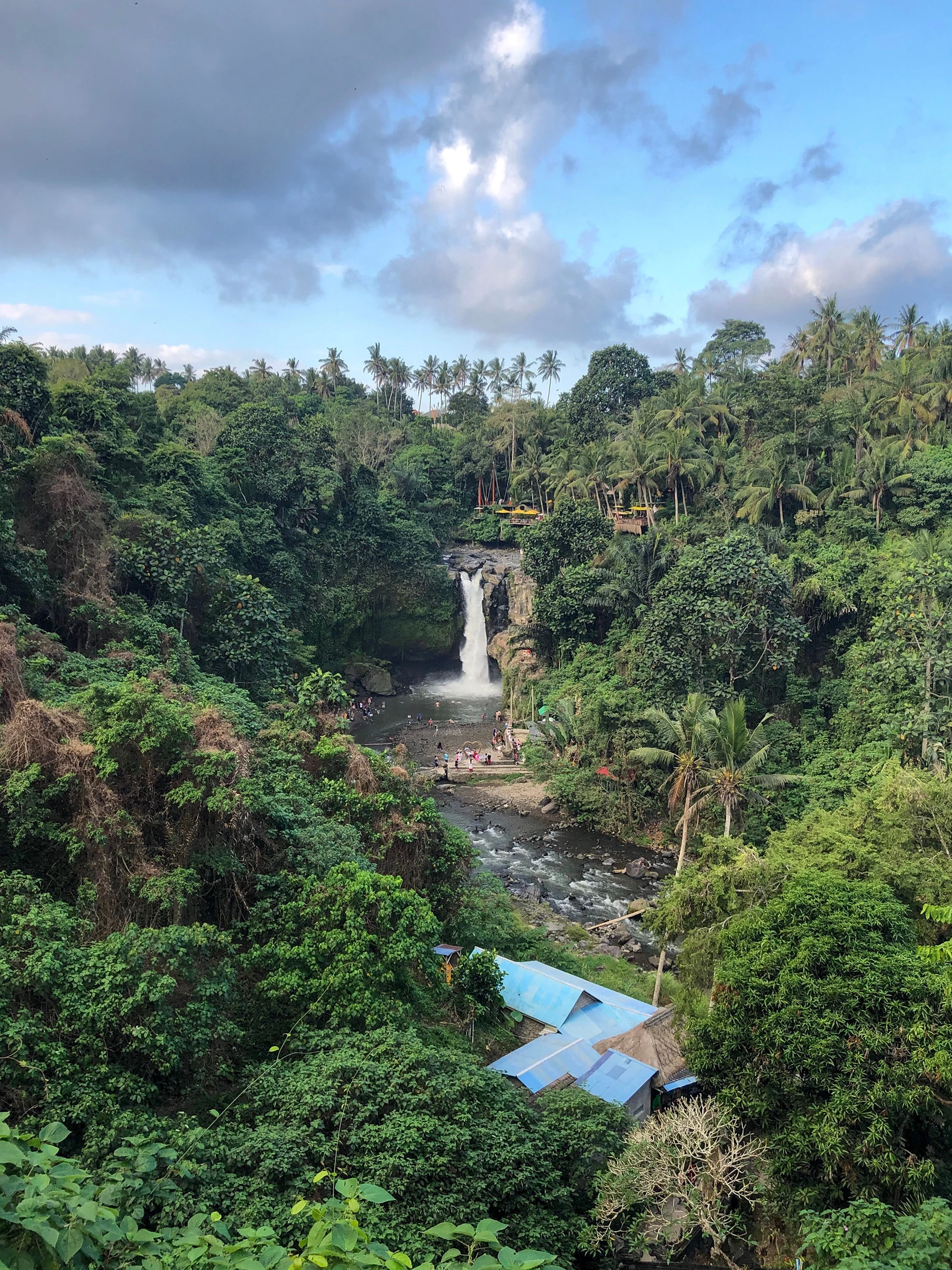 Tegenungan Waterfall surrounded by tropical greenery near Ubud